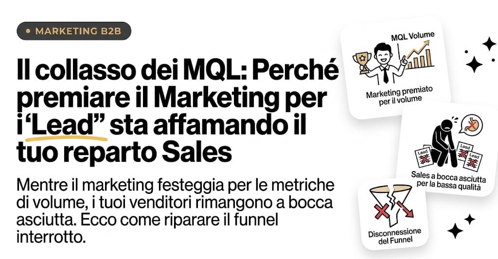 marketing b2b per sales non per lead